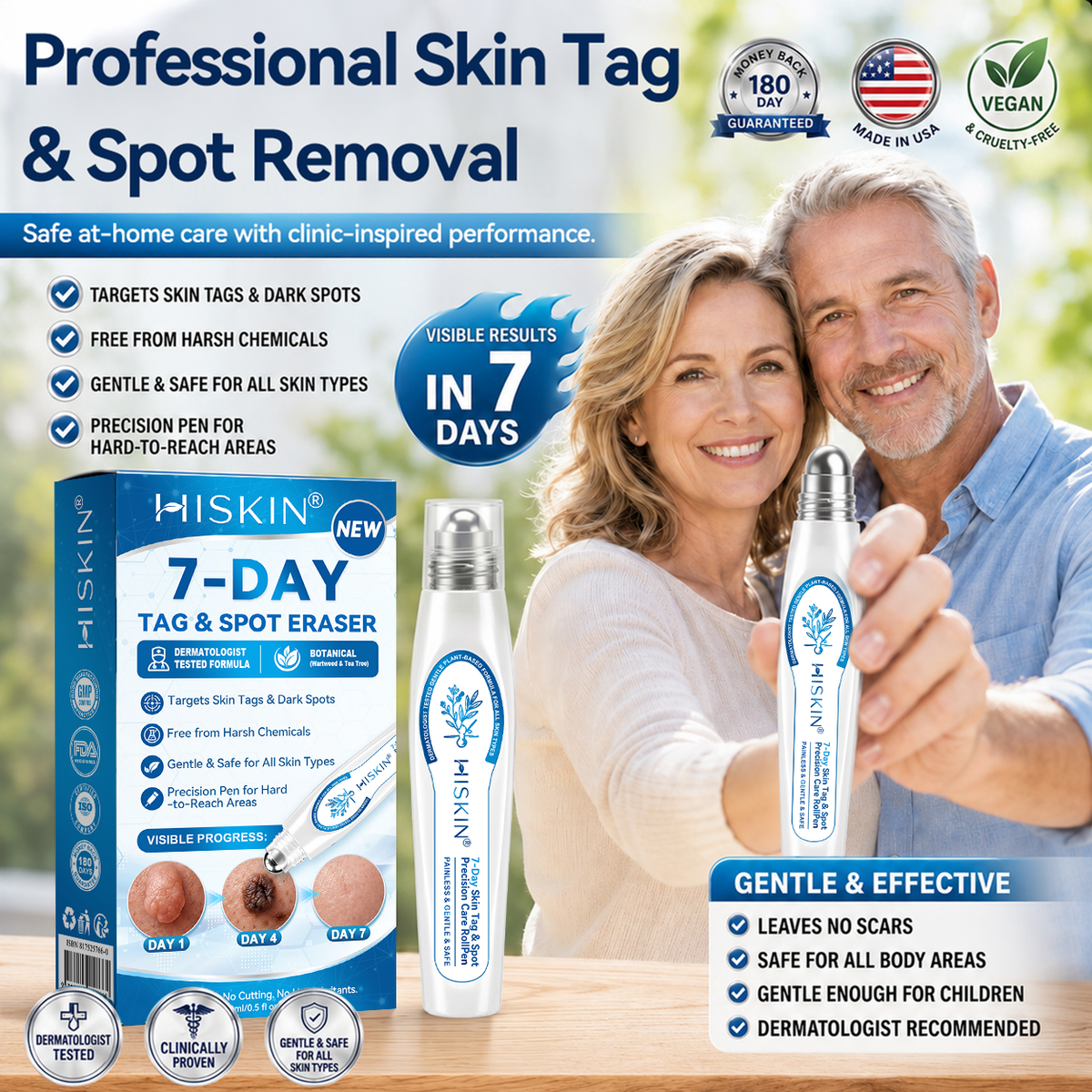 𝗛𝗜𝗦𝗞𝗜𝗡®👩‍⚕️ 𝟕-𝐃𝒂𝘆 𝐒𝗸𝐢𝐧 𝐓𝒂𝗴 & 𝐒𝐩𝙤𝐭 𝐄𝐫𝒂𝐬𝙚𝐫 Painless & Scar-Free Advanced Imperfection Removal Rollerball Pen🎉🎉🎉